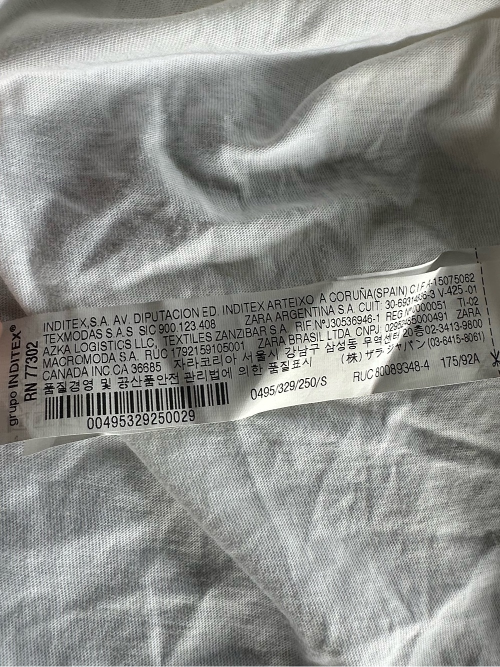 Zara Man White Check-Trim Tee - Casual Short Sleeve Shirt Men’s Size Small - Picture 12 of 13